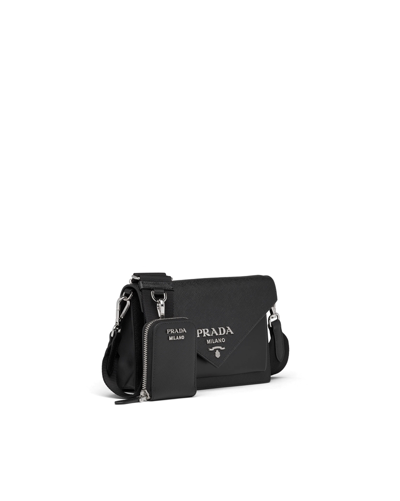 PRADA プラダ サフィアーノレザー ミニ エンベロープバッグ ブラック 1BP020_2EVU_F0VCN