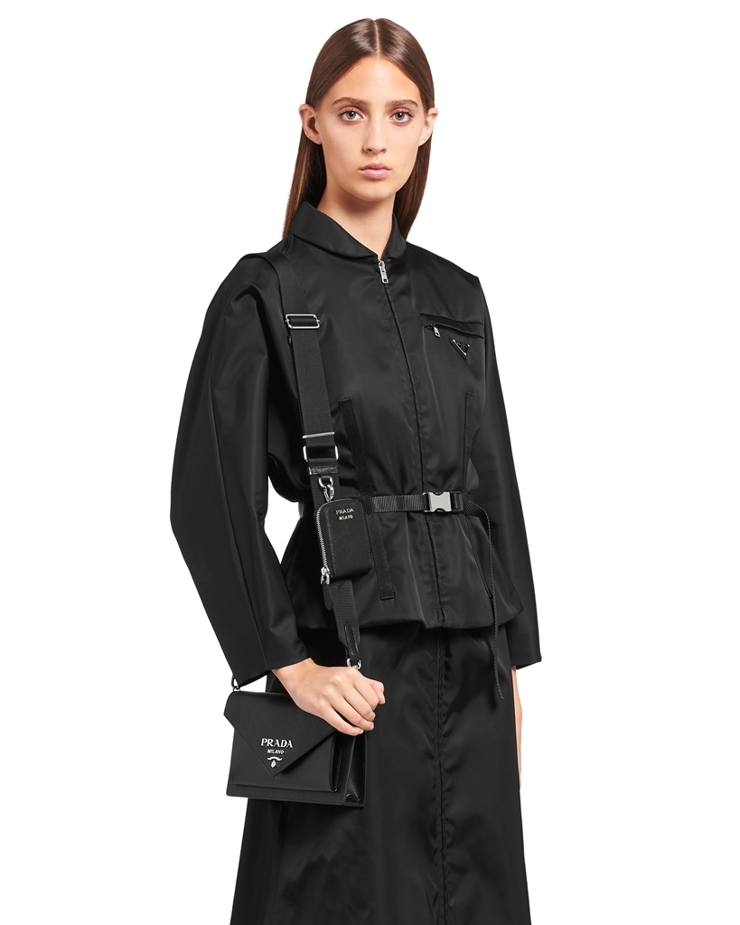 PRADA プラダ サフィアーノレザー ミニ エンベロープバッグ ブラック 1BP020_2EVU_F0VCN