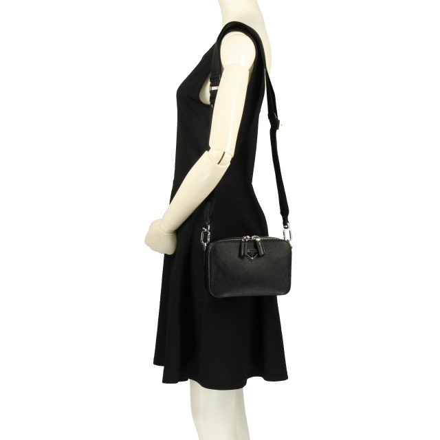 プラダ PRADA サフィアーノレザー クロスボディバッグ ブラック 2VH070 9Z2 F0002