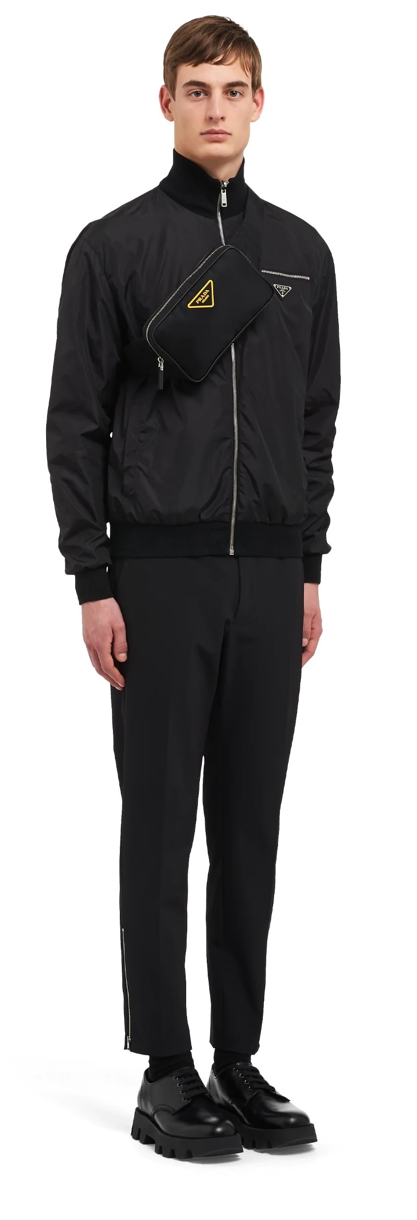 プラダ PRADA スペシャルラバーロゴナイロンベルトバッグ ブラック 2VL977_074_F0C5Z_V_WWO