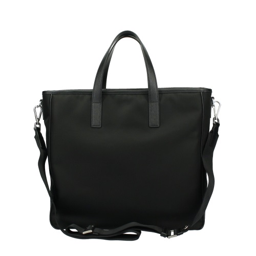 プラダ トートバッグ ビジネスバッグ テスートサフィアーノ トライアングルロゴ ブラック メンズ PRADA 2VG064 064 F0002