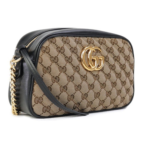 グッチ GUCCI GGマーモント スモール ショルダーバッグ 黑 447632 HVKEG 9772