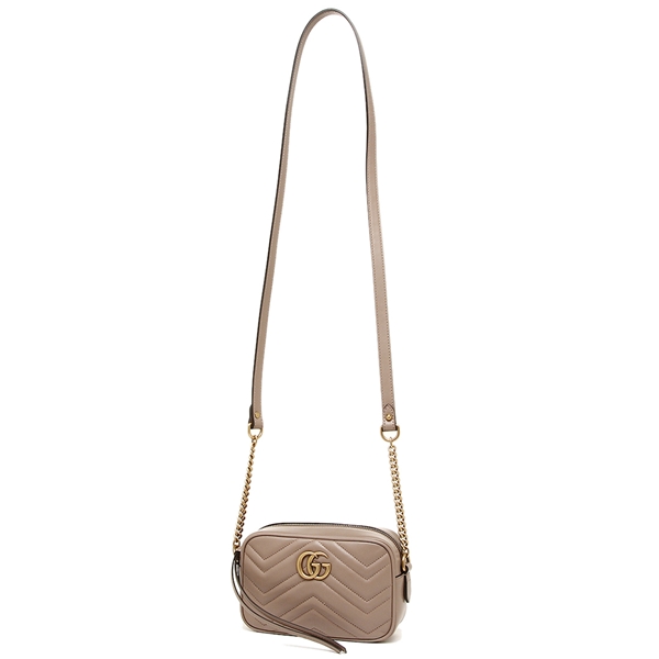 グッチ GUCCI ショルダーバッグ レディース GGマーモント ライトベージュ 448065 DTD1T 5729
