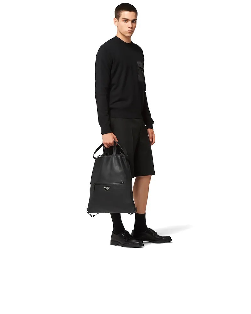PRADA レザー バックパック リュックパック ブラック シンプル 2VZ035_2BYA_F0002