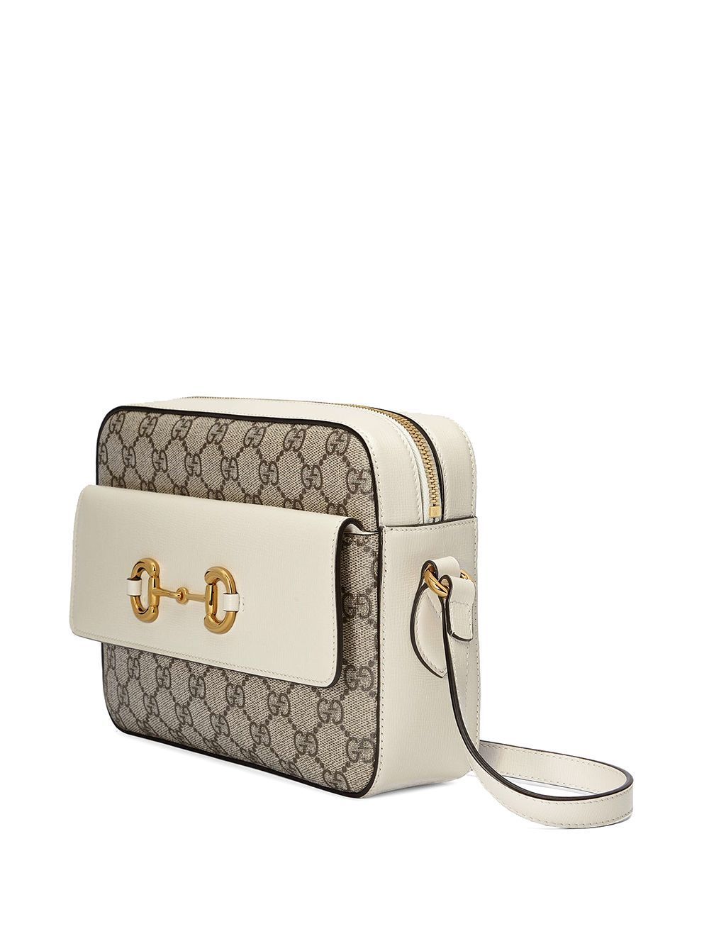グッチ GUCCI ホースビット1955 スモールショルダーバッグ 645454 92TCG 9761 GGスプリームキャンバス ベージュ＆ホワイト