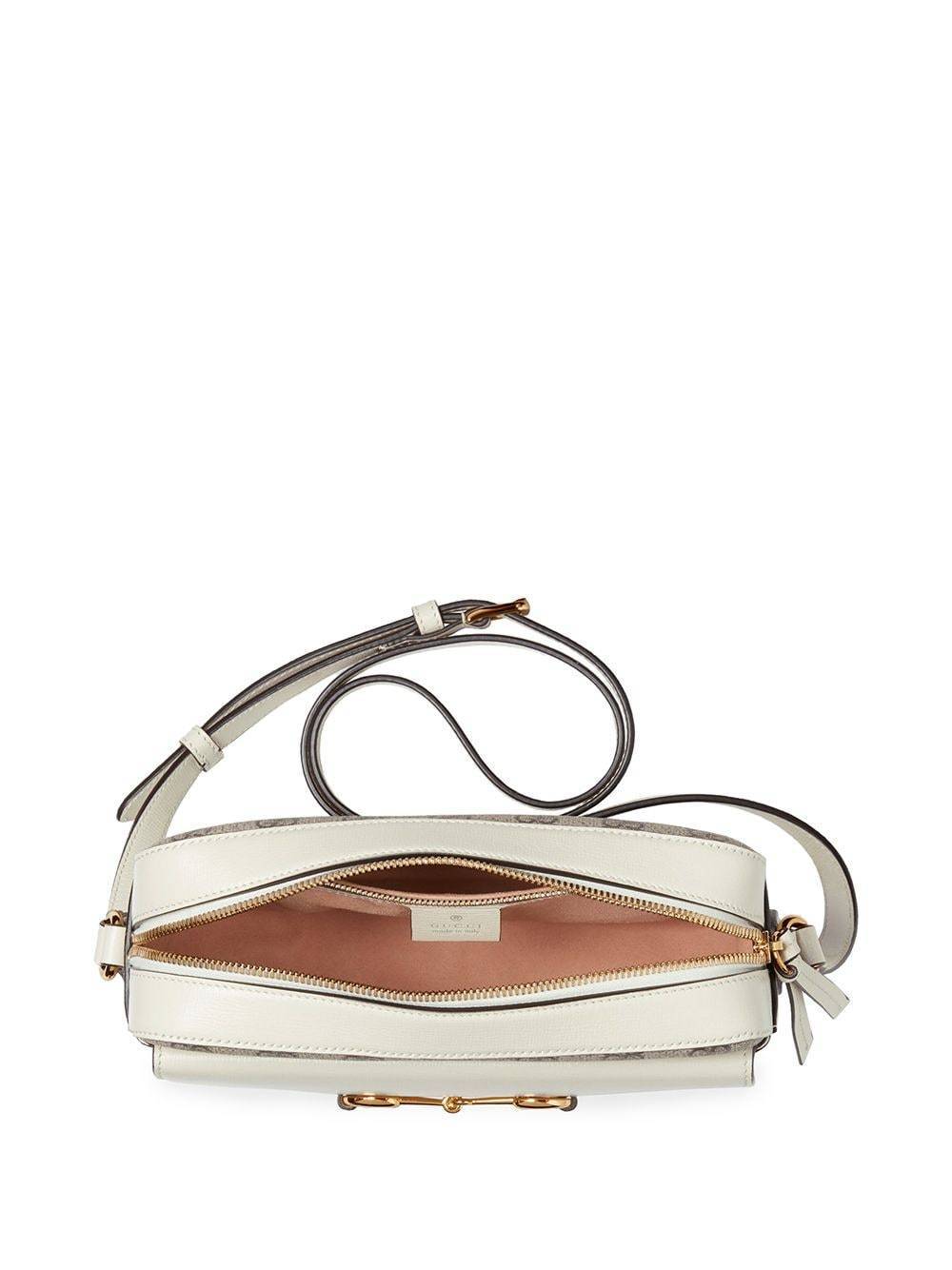 グッチ GUCCI ホースビット1955 スモールショルダーバッグ 645454 92TCG 9761 GGスプリームキャンバス ベージュ＆ホワイト