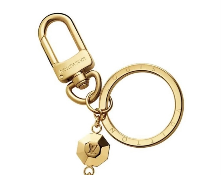 ルイ・ヴィトン LOUIS VUITTON ポルトクレ LV ファセット キーホルダー GP ゴールド M65216