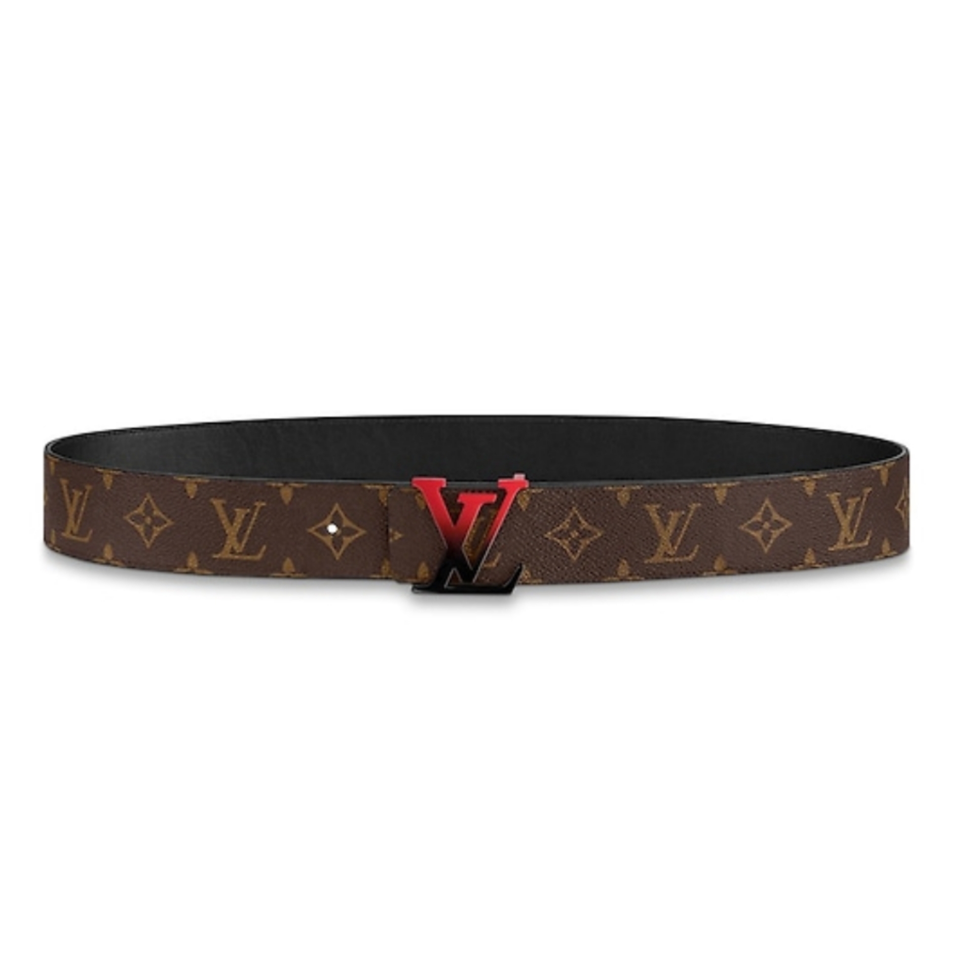 ルイ・ヴィトン LouisVuitton モノグラム リバーシブル ベルト マロン M0228V