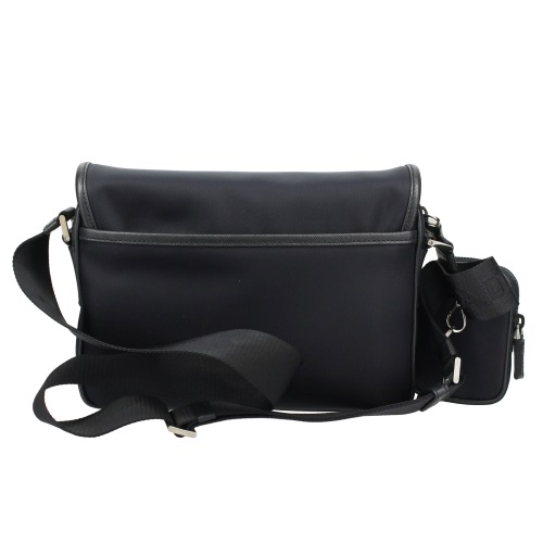 プラダバッグ ショルダーバッグ ナイロン サフィアーノ トライアングルロゴ ブラック メンズ レディース PRADA 2VD041 2DMH F0002