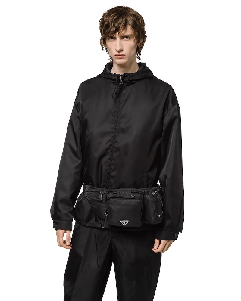 プラダ PRADA ボディバッグ ウエストバッグ ナイロン レザー ブラック 2VL056_973_F0002_V_WOO