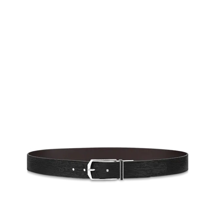 LouisVuitton スレンダー 35MM リバーシブル ベルト 黒 レザー M0128Q
