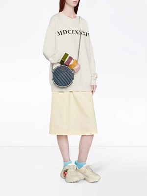 GUCCI GGマーモント ラウンドショルダーバッグ ミニ 550154 0OLFN 9652