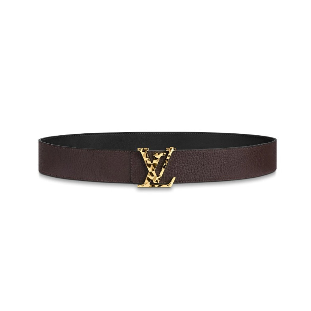 ルイヴィトン LOUIS VUITTON サンチュール・LVファセット リバーシブル ワインレッド M0273T