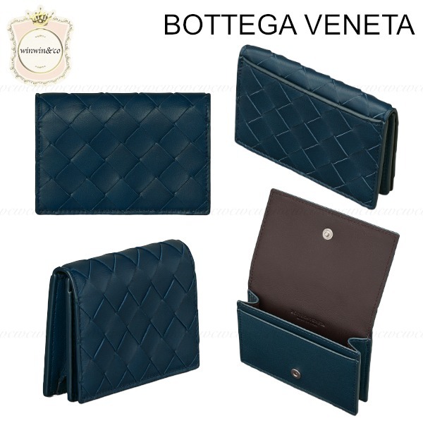 ボッテガヴェネタ カードケース 名刺入れ BOTTEGAVENETA ネイビー系 593115 VO0BM 3145