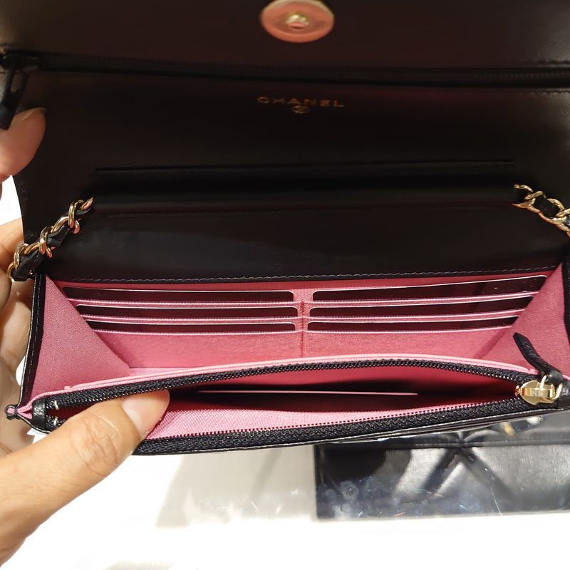 シャネル CHANEL チェーンウォレット ゴートスキン ホワイト AP2020 B05132 94305