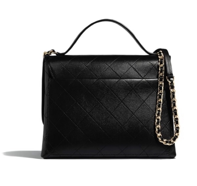 シャネル CHANEL トップハンドル フラップ バッグ ブラック AS0882 B01107 94305