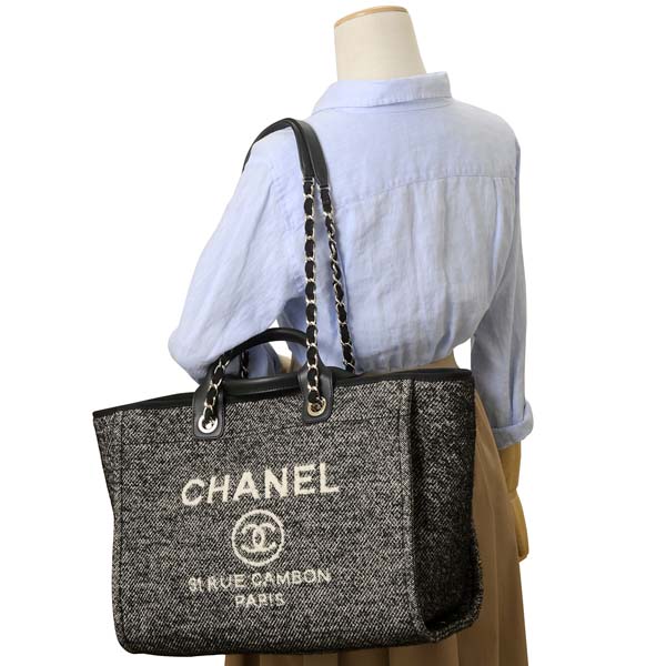 シャネル CHANEL バッグ トートバッグ レディース ブラック ラージショッピングバッグ 2WAYショルダーバッグ A66941 B06387 94305