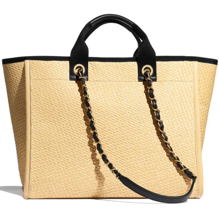 シャネル バッグ レディース CHANEL トートバッグ ドーヴィル ベージュ/ブラック A67001 B05086 NB586