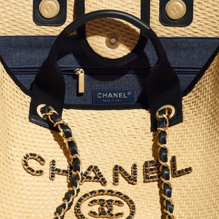 シャネル バッグ レディース CHANEL トートバッグ ドーヴィル ベージュ/ブラック A67001 B05086 NB586