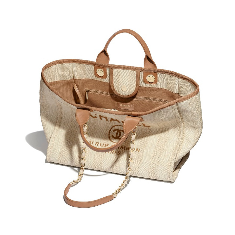 シャネル CHANEL カーフスキン ショッピング バッグ ベージュ A66941 B02336 N5442