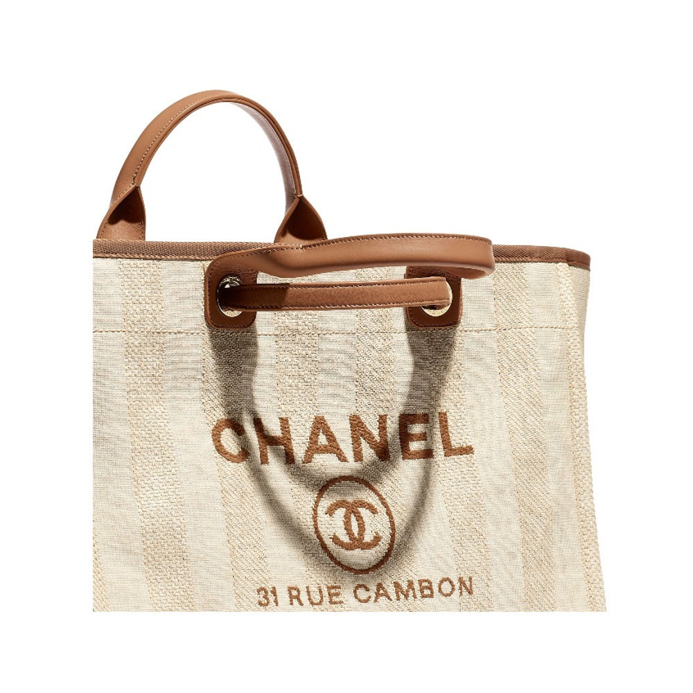 シャネル CHANEL カーフスキン ショッピング バッグ ベージュ A66941 B02336 N5442