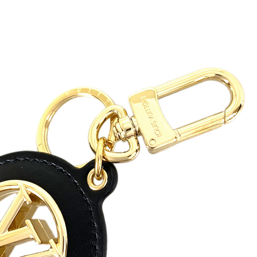 ルイ・ヴィトン LOUIS VUITTON ポルト クレ・LV ポンヌフ M80238 ピンク ブラック ゴールド カーフレザー キーホルダー・キーケース