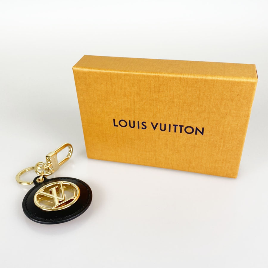 ルイ・ヴィトン LOUIS VUITTON ポルト クレ・LV ポンヌフ M80238 ピンク ブラック ゴールド カーフレザー キーホルダー・キーケース
