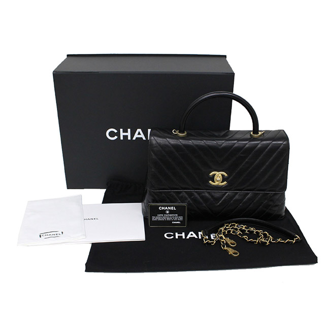 シャネル CHANEL パールバングルクラッチ バッグ GLD ブラック AS2609 B05967 94305