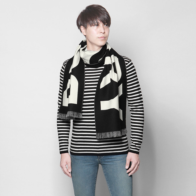 バーバリー BURBERRY マフラー メンズ レディース 8035524 BLACK ブラック/ホワイト