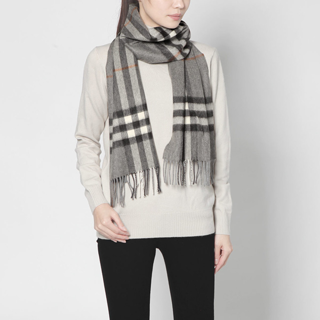 バーバリー BURBERRY マフラー メンズ レディース 8016395 GREY グレー