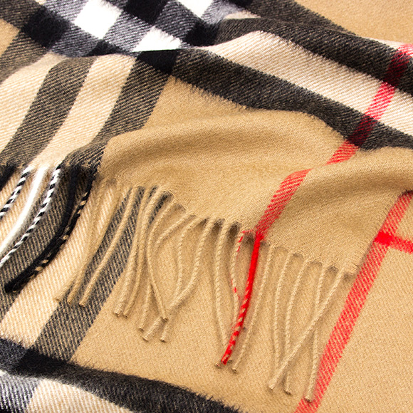 バーバリー BURBERRY カシミアマフラー （カシミヤ） アーカイブベージュチェック 8018173