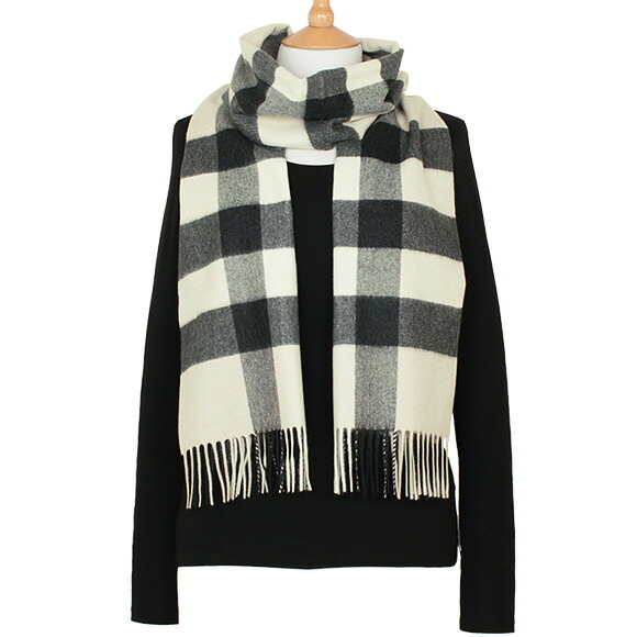 バーバリー BURBERRY カシミアマフラー （カシミヤ） ストーンチェック 80155501