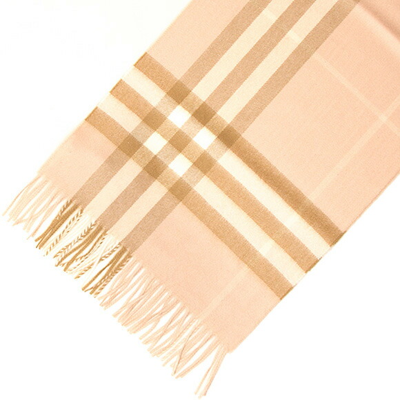 バーバリー BURBERRY カシミアマフラー （カシミヤ） ペールピンクチェック 80163941