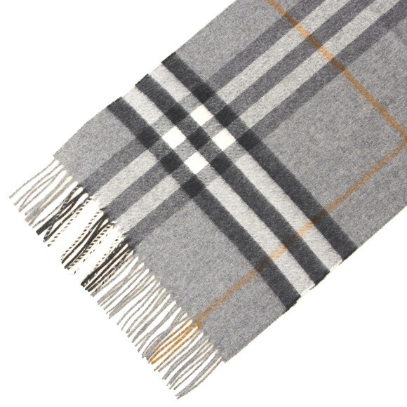 バーバリー BURBERRY カシミアマフラー （カシミヤ） グレーチェック 80163951