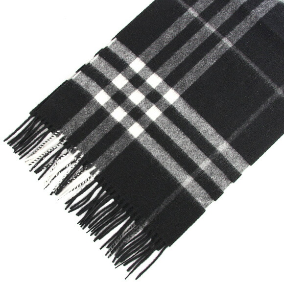 バーバリー BURBERRY カシミアマフラー （カシミヤ） ブラック 80155371