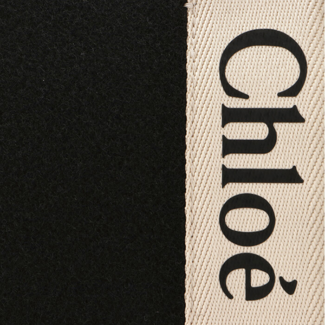 クロエ CHLOE トートバッグ WOODY LOGO ミディアム リボン付き リサイクルフェルト ブラック系 CHC22SS383 G64 001