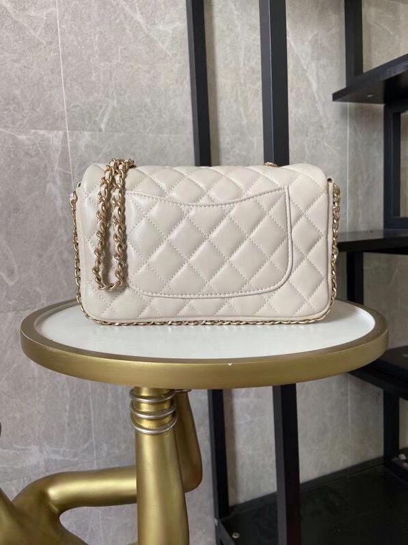 シャネル CHANEL フラップ バッグ ショルダー CC ラム パール マト AS1740 B02779 10601