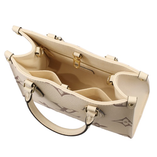 ルイヴィトン LOUISVUITTON 2WAYバッグ オンザゴーPM アイボリー トート ショルダー ゴールド金具 M45654 レディース