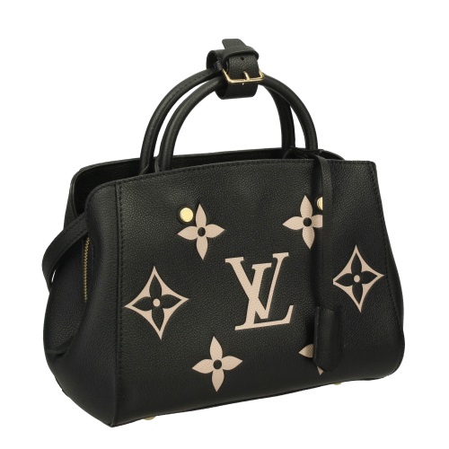 ルイ・ヴィトン LOUIS VUITTON ハンドバッグ モンテーニュBB モノグラム・アンプラント ブラック ベージュ M45778