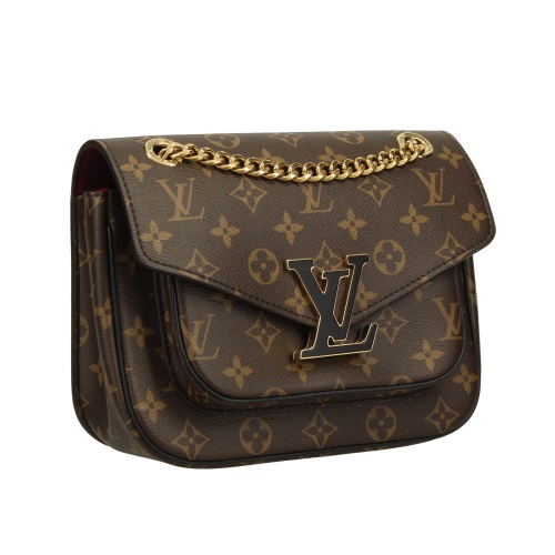 ルイ ヴィトン LOUIS VUITTON モノグラム パッシー チェーン ショルダー バッグ ブラウン ブラック M45592