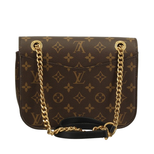 ルイ ヴィトン LOUIS VUITTON モノグラム パッシー チェーン ショルダー バッグ ブラウン ブラック M45592